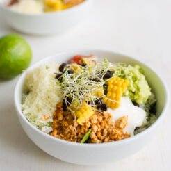 Sofritas Style Burrito Bowls | Lauren Caris Cooks