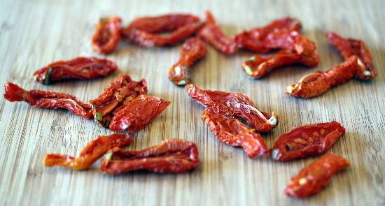 dehydrated tomatoes on board