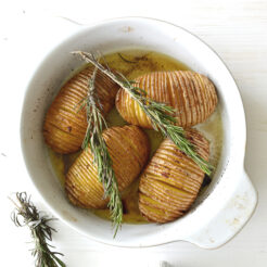 Garlic and Rosemary Hasselback Potatoes - Lauren Caris Cooks