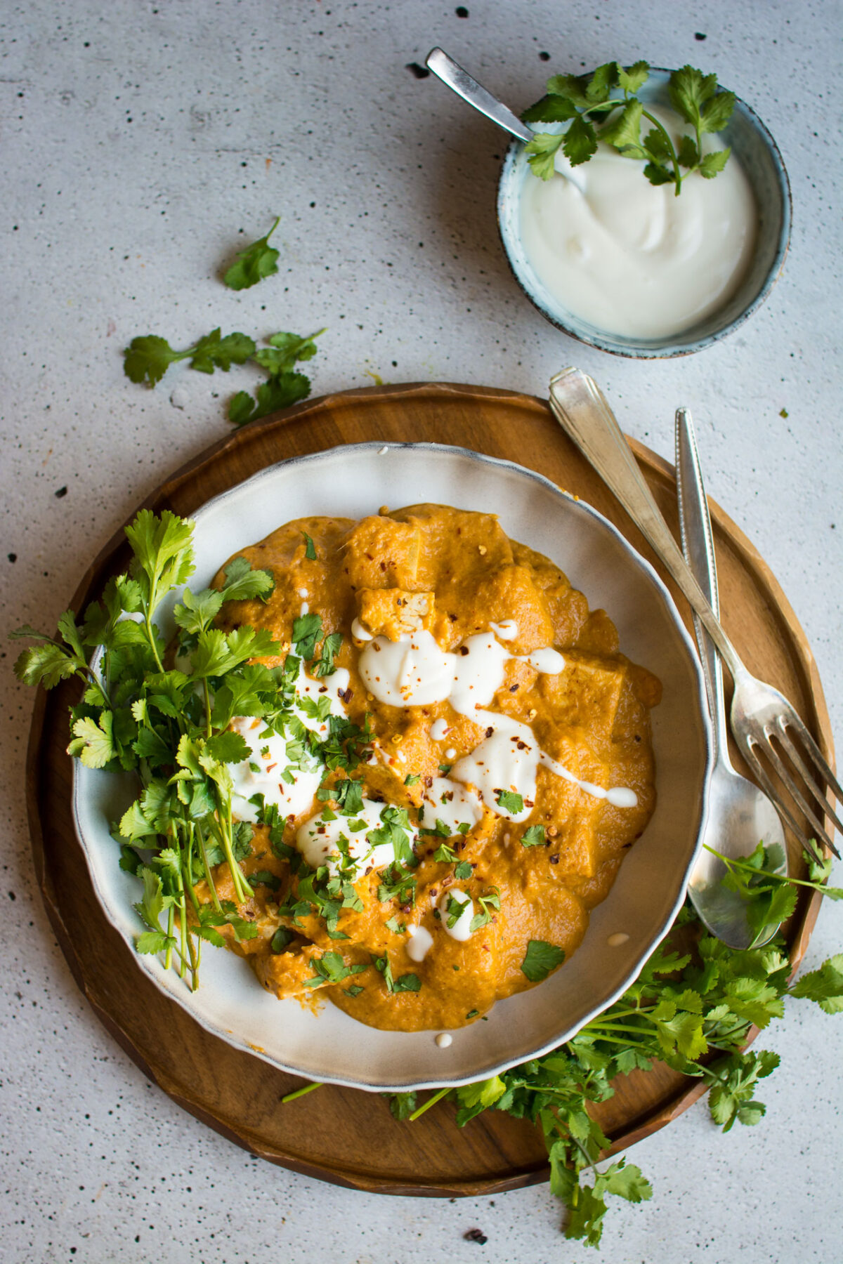 A rich, mango curry with tofu. Bursting with fresh, fruity flavour and deep spice