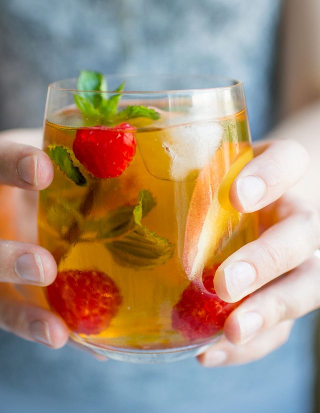 Homemade Peach Ice Tea. Simple and absolutely perfect for the summertime, this cooling drink will leave you feeling refreshed and rejuvenated!