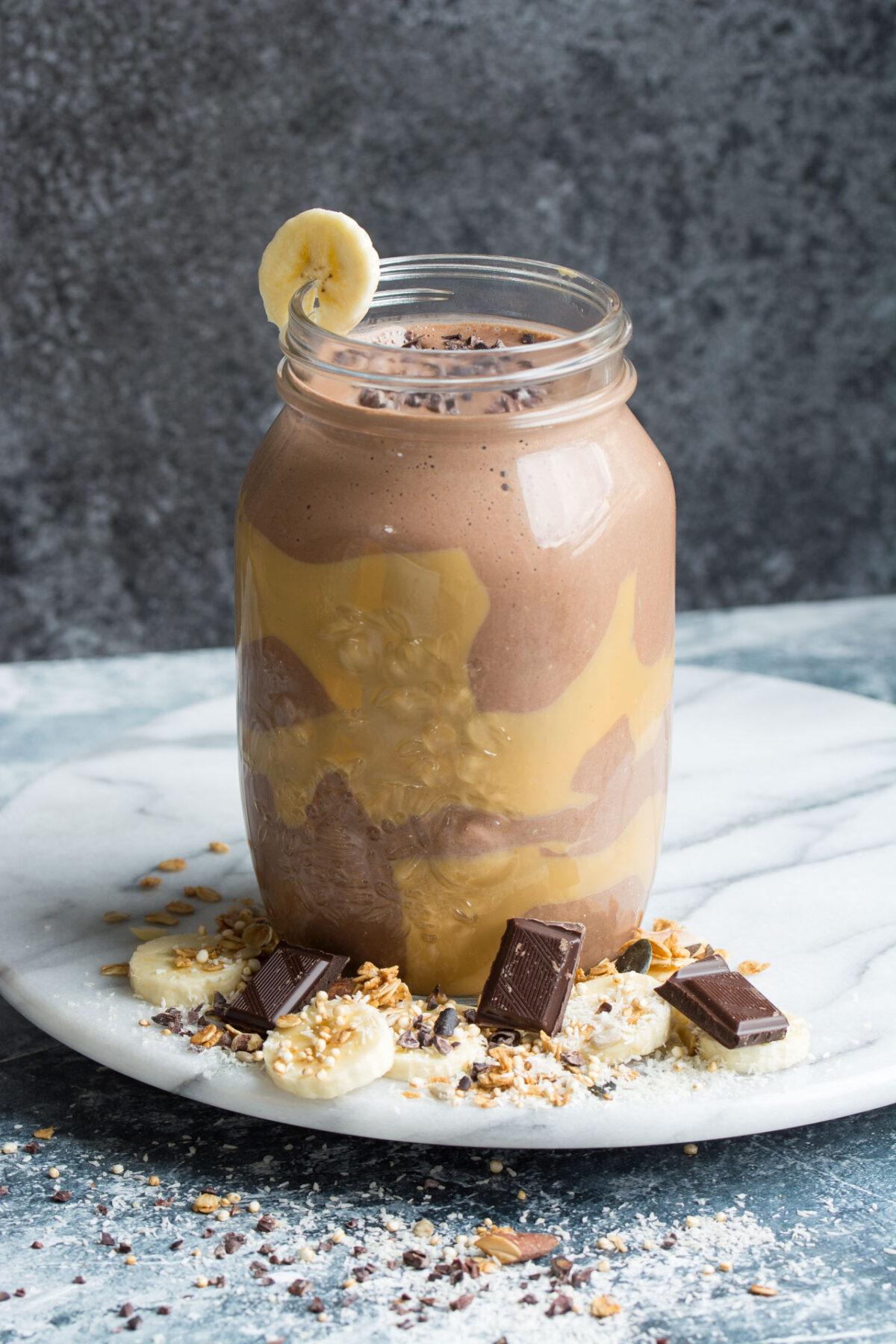 This peanut butter banana chocolate smoothie is more like a dessert than a breakfast... but it's actually healthy!! Why not start your day in the most FUN way possible, with this super easy, delicious smoothie!