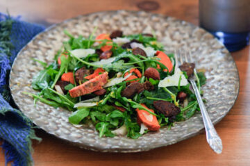 sweet potato and chorizo salad