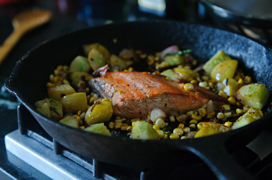 seared wild salmon