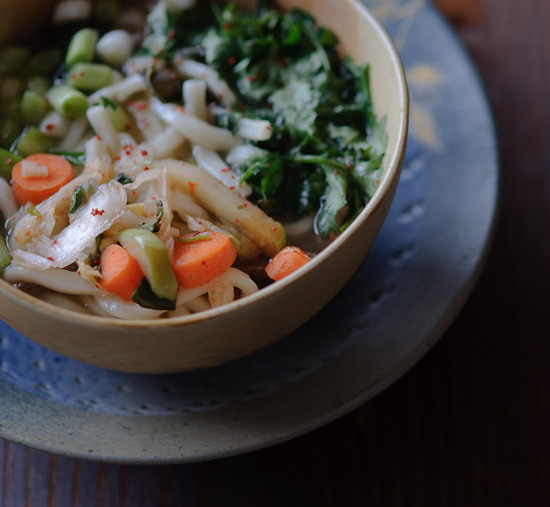 udon soup with kimchi | healthy green kitchen