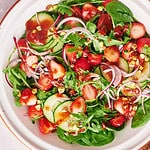 Strawberry Summer Salad with Strawberry Vinaigrette.