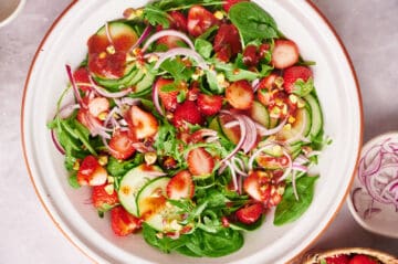 Strawberry Summer Salad with Strawberry Vinaigrette.