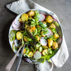 Vegan Potato Salad with Maple Mustard Dressing